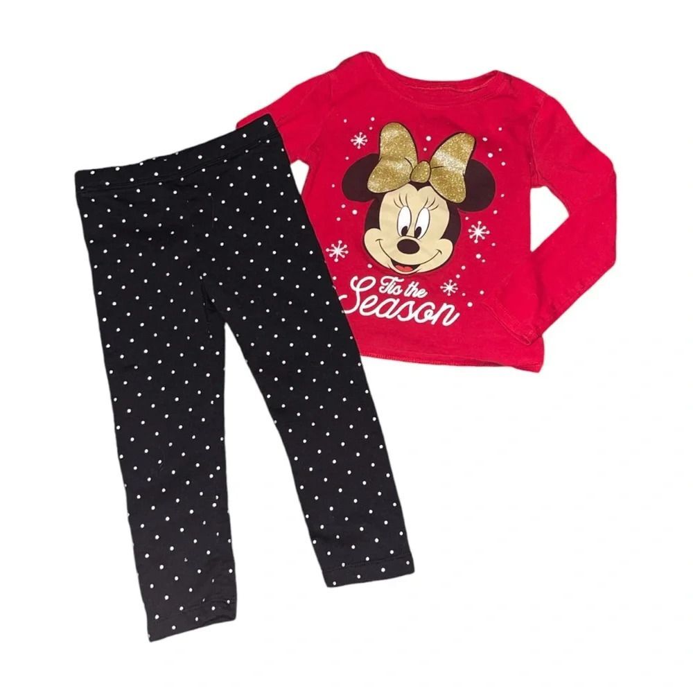 🔥 5 for $30 🔥 Old Navy Disney Girls’ Minnie Mouse “Tis the Season” Outfit | 3T